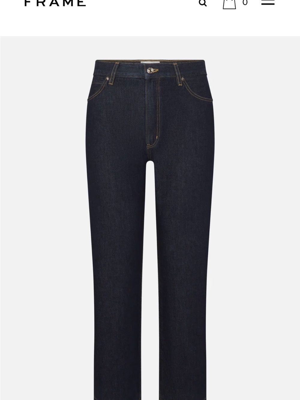 Frame Denim Women's Dark Indigo Cropped Straight Jeans
